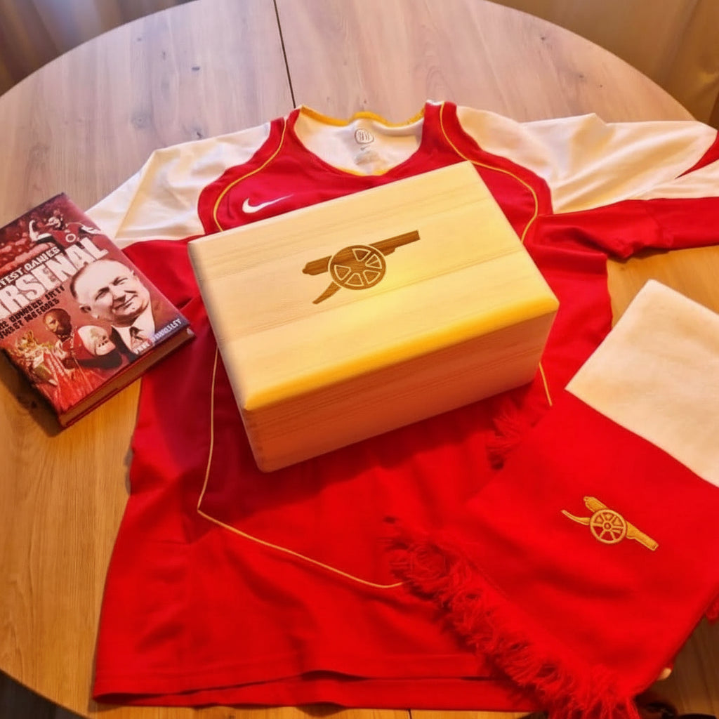 Cutie Amintiri Personalizata din Lemn - Arsenal Memory Box