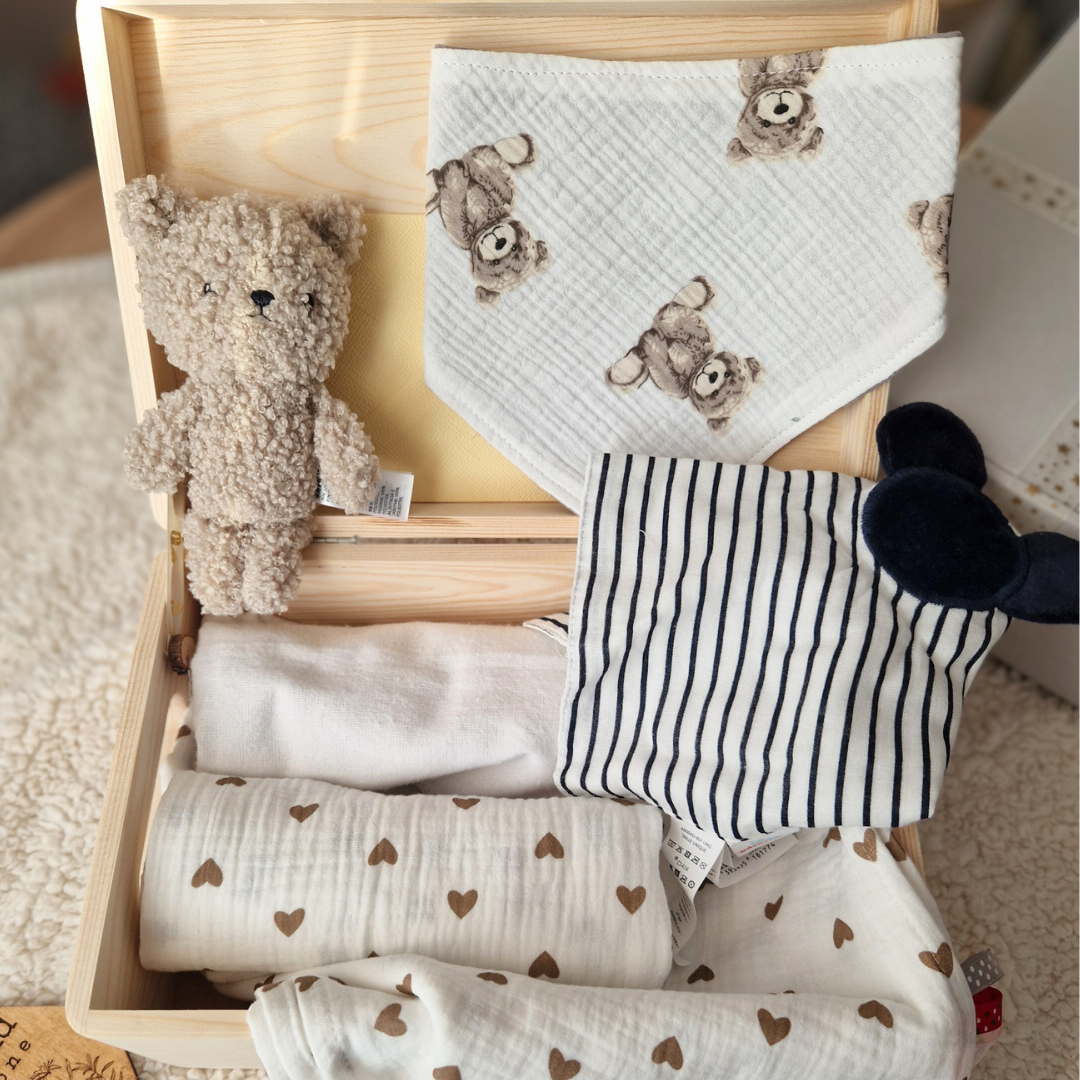 Set Cadou Nou-Născut – Cadou Bebeluș cu Păturică și Jucării