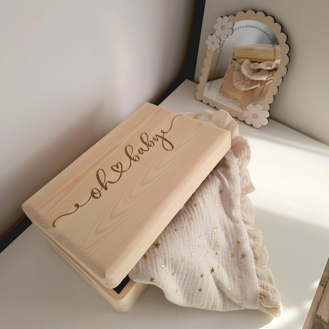 Cadou complet pentru nou-născut și părinți - Steluțe aurii